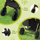i.Pet Pet Dog Stroller Pram Large Cat Carrier Travel Pushchair Foldable 4 Wheels - 45-Degree Angle