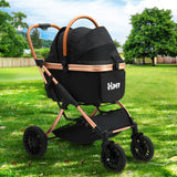 i.Pet Pet Dog Stroller Pram Large Cat Carrier Travel Pushchair Foldable 4 Wheels - Close-Up Angle