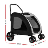 i.Pet Pet Stroller Dog Pram Large Carrier Cat Travel Foldable Strollers 4 Wheels Trolley - Front View