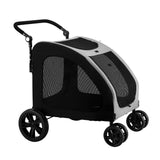 i.Pet Pet Stroller Dog Pram Large Carrier Cat Travel Foldable Strollers 4 Wheels Trolley - Front View