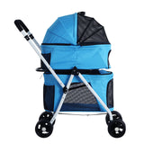 i.Pet Pet Stroller Dog Pram Large Cat Carrier Travel Foldable 4 Wheels Double - Top-Down View