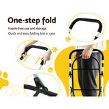 i.Pet Pet Stroller Dog Pram Large Cat Carrier Travel Foldable 4 Wheels Double - Close-Up Angle