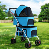 i.Pet Pet Stroller Dog Pram Large Cat Carrier Travel Pushchair Foldable 4 Wheels - Extra Image