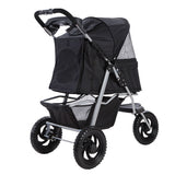 i.Pet Pet Stroller Dog Pram Large Cat Carrier Travel 3 Wheels Foldable Pushchair - Side View