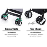 i.Pet Pet Stroller Dog Pram Cat Carrier Travel Large Pushchair Foldable 4 Wheels Grey - Close-Up Angle