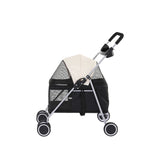 i.Pet Pet Stroller Pram Dog Cat Carrier Cage Large Travel Pushchair Foldable 4 Wheels - Side View