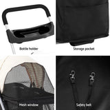 i.Pet Pet Stroller Pram Dog Cat Carrier Cage Large Travel Pushchair Foldable 4 Wheels - Rear View
