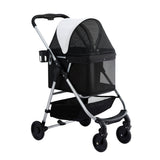 i.Pet Pet Stroller Pram Dog Cat Carrier Cage Large Travel Pushchair Foldable 4 Wheels - Front View
