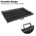 24in Foldable Wire Dog Cage with Tray
