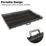 24in Foldable Wire Dog Cage with Tray - Rear View