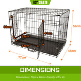 30in Foldable Wire Dog Cage with Tray - Extra Image
