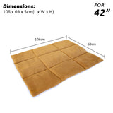 42in Cushion Mat for Wire Dog Cage - BEIGE - 45-Degree Angle