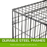 42in Foldable Wire Dog Cage with Tray + PINK Cover - 45-Degree Angle