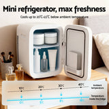 Glacio Mini Fridge Portable White Electric Cooler Warmer Car Office 12V 220V - Rear View