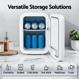 Glacio Mini Fridge Portable White Electric Cooler Warmer Car Office 12V 220V - 45-Degree Angle