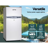 Glacio 100L Portable Fridge Freezer Bar Upright 12V/24V/240V Camping Caravan - 45-Degree Angle