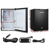 Glacio 80L Portable Fridge Bar Upright 12V/24V/240V Camping Caravan - Front View