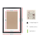 3 PCS Photo Frame Wall Set A3 Picture Home Decor Art Gift Present Black - Front View