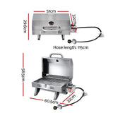 Grillz Portable Gas BBQ Grill - Front View