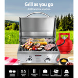 Grillz Portable Gas BBQ Grill 2 Burners - Side View
