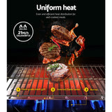 Grillz Portable Gas BBQ Grill 2 Burners - Top-Down View