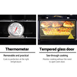Devanti Portable Gas Oven LPG Black - Rear View