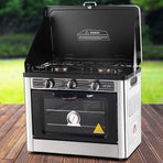 Devanti Portable Gas Oven LPG Silver