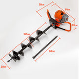 Baumr-AG Post Hole Digger 62CC Posthole Earth Auger Fence Borer Petrol Drill Bit - Rear View