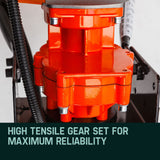 Baumr-AG Post Hole Digger 62CC Posthole Earth Auger Fence Borer Petrol Drill Bit - Close-Up Angle