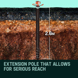 Baumr-AG Post Hole Digger 75CC Posthole Earth Auger Fence Borer Petrol Drill Bit - Top-Down View