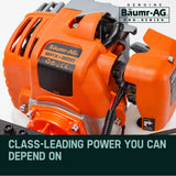 Baumr-AG Post Hole Digger 88CC Posthole Earth Auger Fence Borer Petrol Drill Bit - Front View