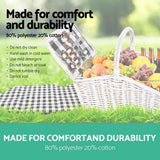 Alfresco 2 Person Picnic Basket Set Willow Vintage Baskets Insulated Blanket Bag - Rear View