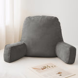 Giselle Reading Pillow Back Rest Lumbar Support Cushion Grey - Close-Up Angle