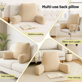 Giselle Reading Pillow Back Rest Lumbar Support Cushion Oatmeal - Rear View