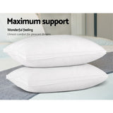 Giselle Bedding Goose Feather Down Pillow Luxury Twin Pack - Top-Down View