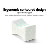 Giselle Bedding Memory Foam Leg Knee Pillow - Top-Down View