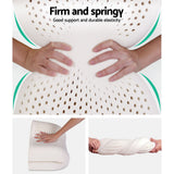 Giselle Bedding Natural Latex Pillow 2-Zone Twin Pack - Side View