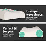 Giselle Bedding Natural Latex Pillow 2-Zone Twin Pack - Close-Up Angle