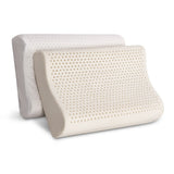 Giselle Bedding Natural Latex Pillow 2-Zone Twin Pack - Low Angle