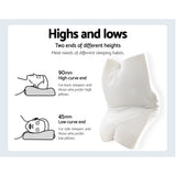 Giselle Memory Foam Pillow Neck Cervical Butterfly Ergonomic Support Grey