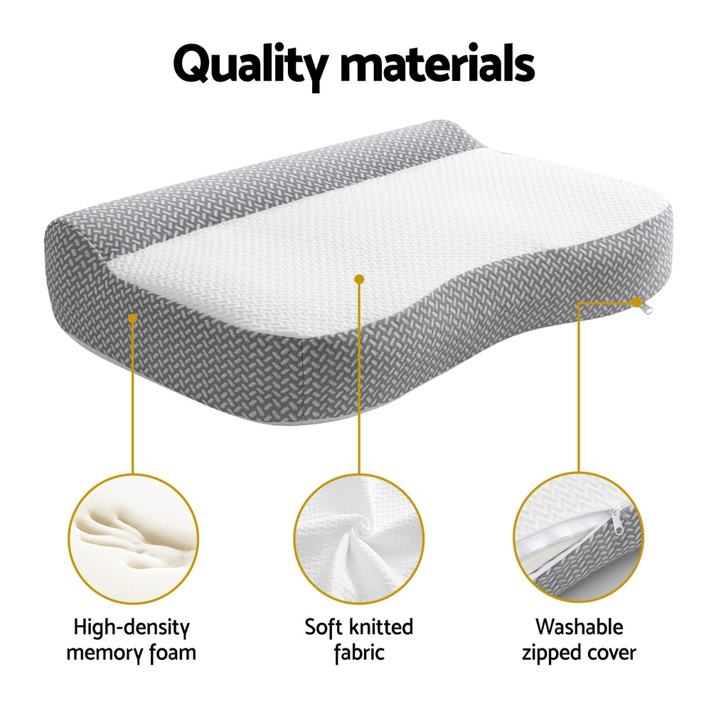 Ergonomic Memory Foam Contour Pillow by Giselle