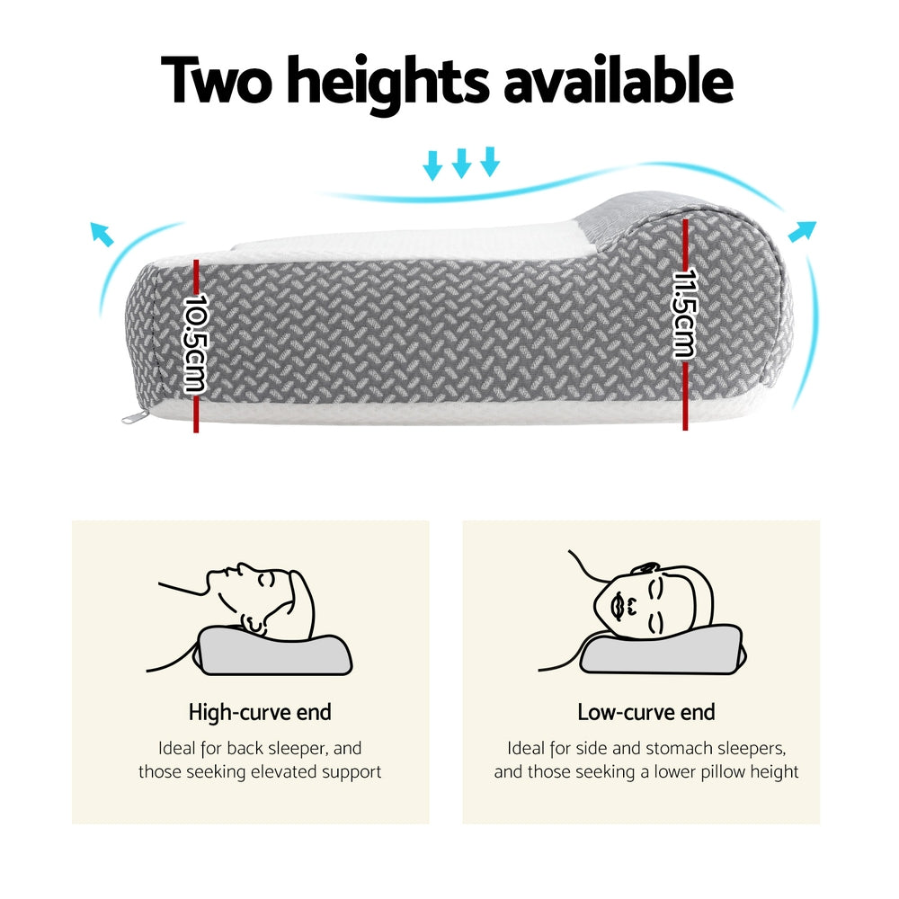 Ergonomic Memory Foam Contour Pillow by Giselle