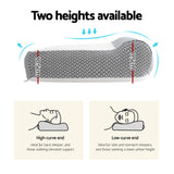 Ergonomic Memory Foam Contour Pillow by Giselle - Rear View