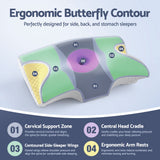 Giselle Bedding Memory Foam Pillow Ergonomic Contour - 45-Degree Angle