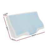 Giselle Bedding Memory Foam Contour Pillow Cool Gel Bamboo Cover - Front View