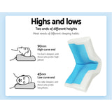 Giselle Bedding Memory Foam Contour Pillow Cool Gel Bamboo Cover - Top-Down View