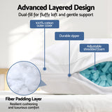 Giselle Bedding Shredded Memory Foam Pillow Adjustable Loft - Top-Down View