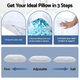 Giselle Bedding Shredded Memory Foam Pillow Adjustable Loft - 45-Degree Angle