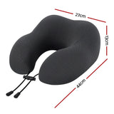 Giselle Bedding Travel Neck Pillow U-Shape Support Memory Foam Plane Car Cushion - Front View