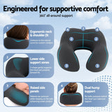 Giselle Bedding Travel Neck Pillow U-Shape Support Memory Foam Plane Car Cushion - 45-Degree Angle